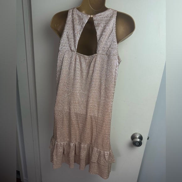 Kate Spade Skirts The Rules Metallic Gold Ruffle Sleeveless Girls Dress NWOT 14 - Picture 6 of 14